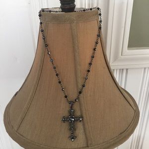 Black cross necklace